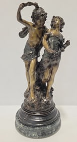 After Auguste Moreau "Young Lovers" Bronze Sculpture