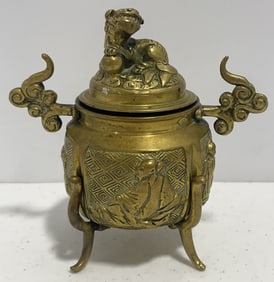 Antique Chinese Brass Inkwell