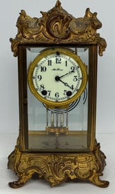 Antique Seth Thomas Crystal & Bronze Regulator Clock
