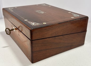 Antique English Mahogany Traveling Lap Desk