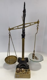 Vintage Lipton Ltd Brass & Cast Iron Kitchen Scale