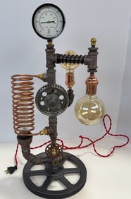 Handcrafted Industrial "Steampunk" Table Lamp