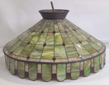 Large Vintage Stained Glass Shade