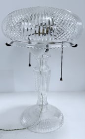 Vintage American Brilliant Cut Glass Mushroom Lamp