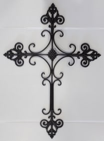 Bronze-Tone Decorative Iron Wall Cross