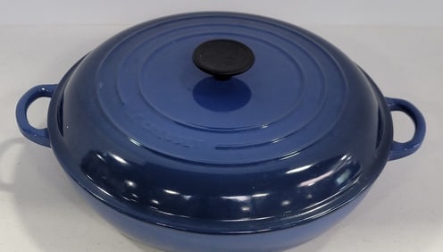 France Le Creuset #30 3.5 Quart Cobalt Blue Buffet Casserole