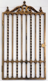 Antique Brass Teller Cashier Cage Window