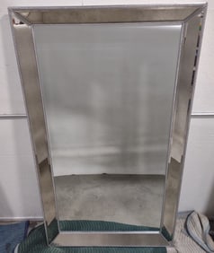 Large Modern Beaded Trim Floor Mirror