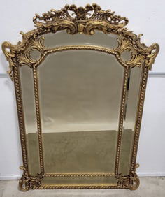 Large French Rococo Style Parclose Wall Mirror