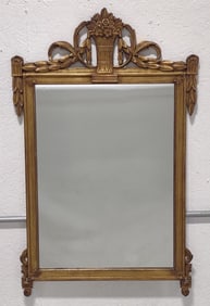 Vintage French Louis XVI Style Gilt Wood Mirror