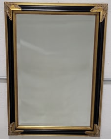 Neo Classical Black & Gold Frame Wall Mirror