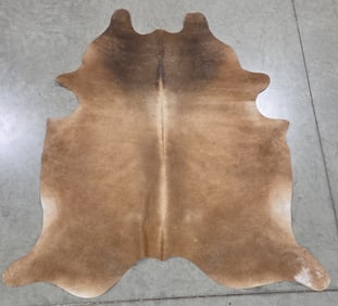 Light Brown & White Cow Hide Rug