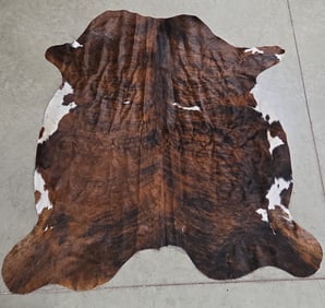 Brown & White Cow Hide Rug