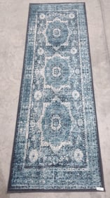 Unique Loom Istanbul Collection Blue/Brown 10-1/2' Runner