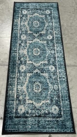 Unique Loom Istanbul Collection Blue/Brown 10-1/2' Runner