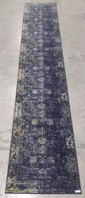 Unique Loom Sofia Collection Navy Blue/Yellow 19-1/2' Runner