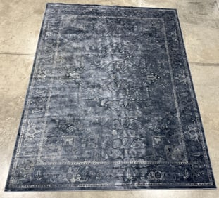 Polyester Blue & Grey 8-1/2' x 12' Area Rug