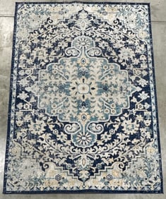Surya Murat Cream/Blue 6-1/2' x 9' Area Rug