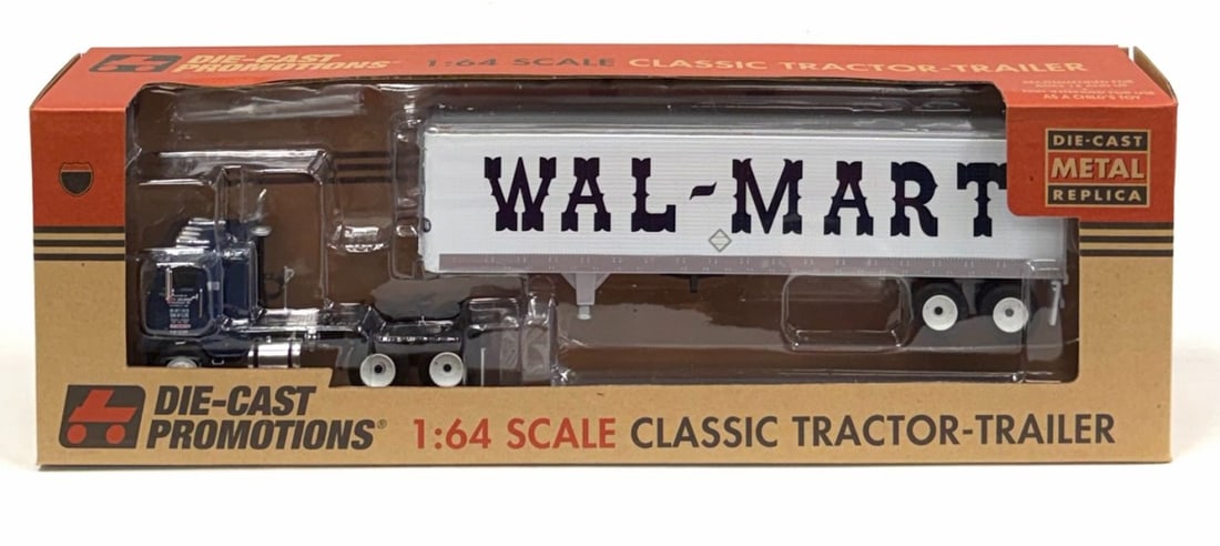 DCP 1:64 North Arkansas Wholesale, Co. Tractor and Wal-Mart Trailer in Box: DCP 1:64 North Arkansas Wholesale, Co. ?Tractor and Wal-Mart Trailer in Box.? Item No. 32158, Stock No. 3069.? Truck and Box are in like new condition