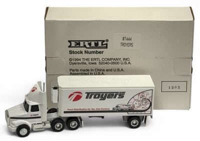 ERTL 1:64 Troyers Food Distribution Goshen,IN Tractor and Trailer in Box, #T444