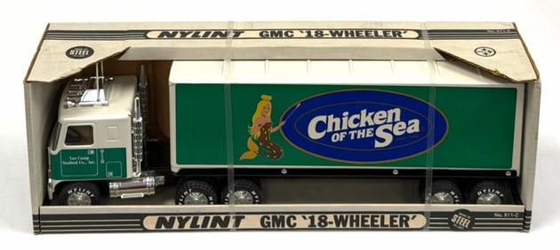 NYLINT Chicken of The Sea Brand Tuna Pressed Steel GMC 18-Wheeler in Box, No. 911-Z