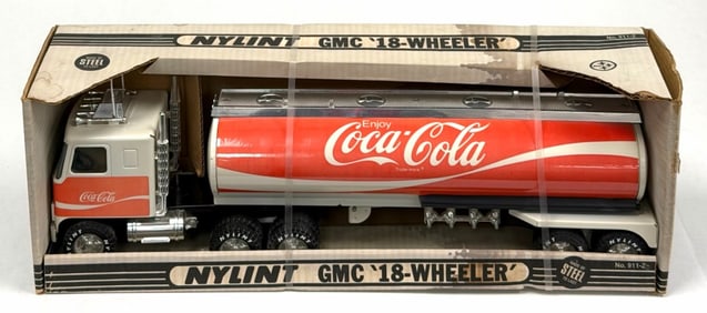 NYLINT Coca-Cola Tanker 18-Wheeler Pressed Steel in Box, No. 911-Z