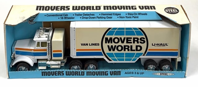 Movers World Van Lines U-Haul Pressed Steel 18-Wheeler in Box