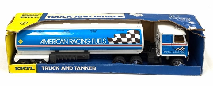 ERTL American Racing Fuels Pressed Steel Truck and Tanker in Box, No. 3112