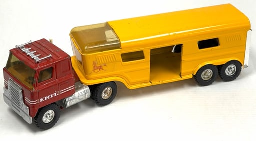 Vintage ERTL Vista Dome Horse Van International Transtar Semi Tractor Pressed Steel, No. 2097