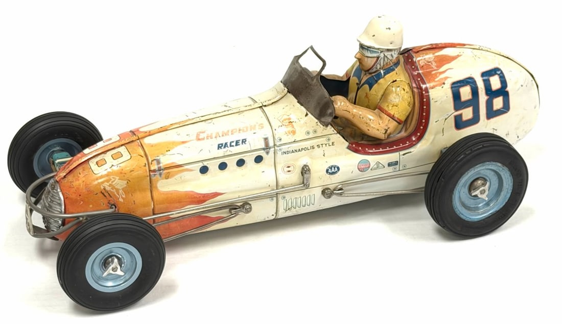 ⭐️Yonezawa Friction Powered Champion Car Bonhams Cars : A rare boxed 'Champion Racer Indianapolis