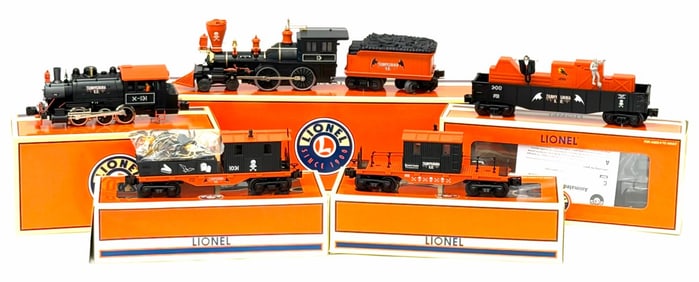 5pc LIONEL Halloween Transylvania Railroad Train Set O-Gauge in Boxes