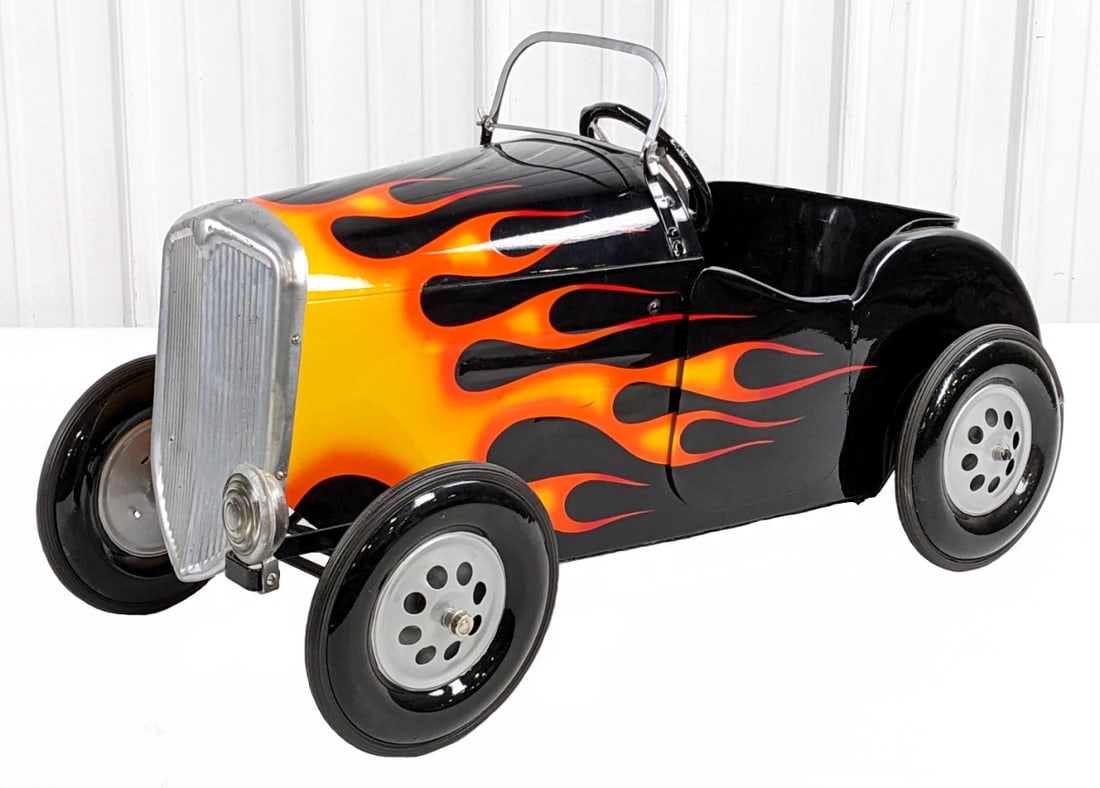 Custom Triang Hot Rod Pedal Car w/ Flames (1 of 11)