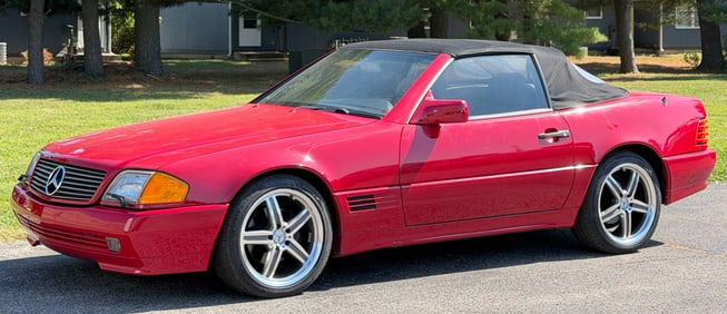 1994 Mercedes SL500 Convertible, Red