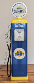 Contemporary Erie Blue Sunoco Gasoline Gas Pump