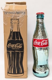 23in Chrome Coca-Cola Bottle w/ Box