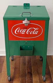 Contemporary Coca-Cola Rolling Drink Cooler