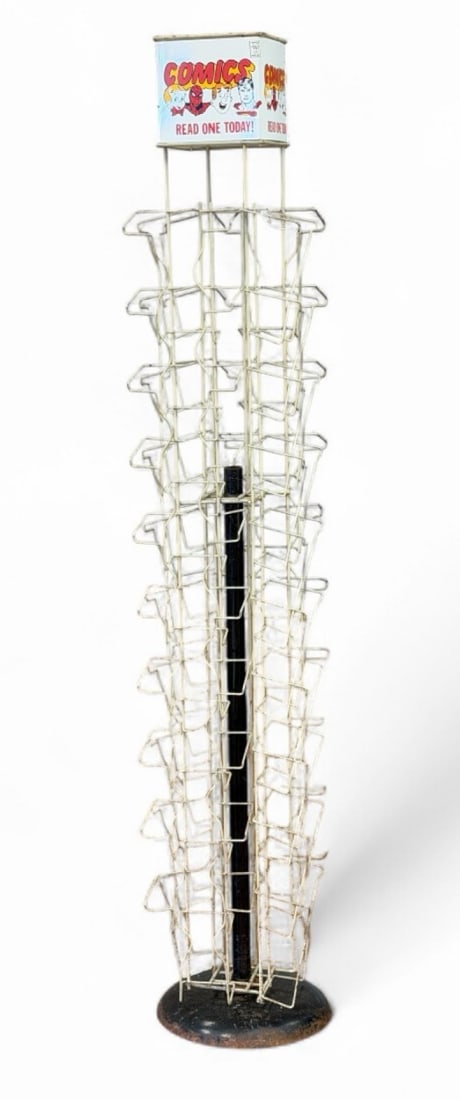 1960's Comic Book Spinner Rack Superman, Archie, Spiderman & Richie Rich (1 of 6)