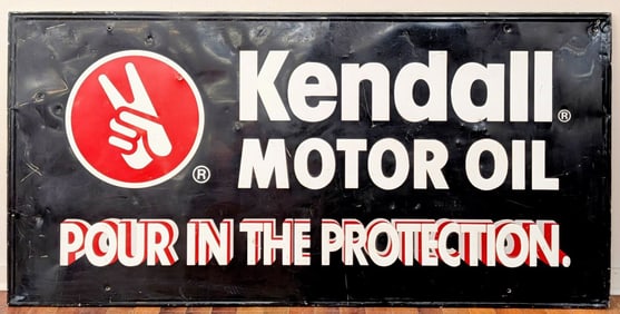 Vtg 6ft SST Kendall Motor Oil Advertising Sign