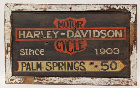 Fantasy Palm Springs Harley-Davidson Motorcycle Directional Sign