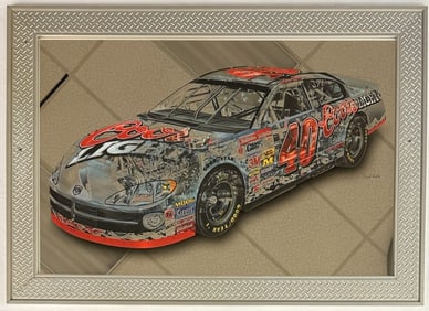David Kimble Coors Light Sterling Martin #40 Dodge Race Car Advertising Mirror