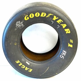 Autographed David Stemme #40 NASCAR Good Year Eagle Racing Tire