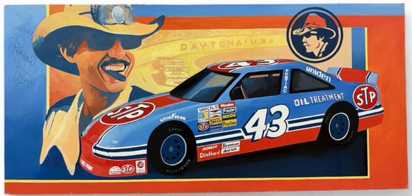 8 Ft Richard Petty The King Autographed Nascar Board