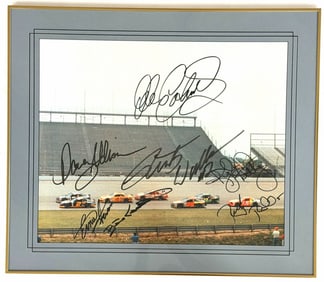 Autographed Dale Earnhardt Sr., Kyle Petty, Rusty Wallace, Davey Allison, Ricky Rudd, Ernie Irvan &