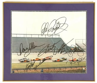 Autographed Dale Earnhardt Sr., Kyle Petty, Rusty Wallace, Davey Allison, Ricky Rudd, Ernie Irvan &