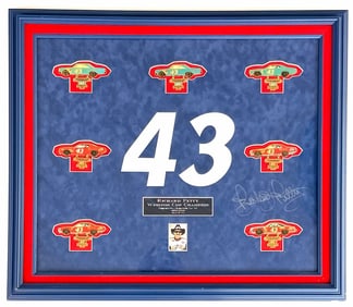 Autographed Richard Petty #43 Commemorative 7th Championship Framed Car Set, 17/743