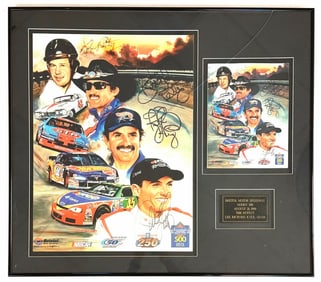 1999 Autographed The Petty's Bristol Motor Speedway Goody 500 Framed NASCAR Racing Memorabilia Poste