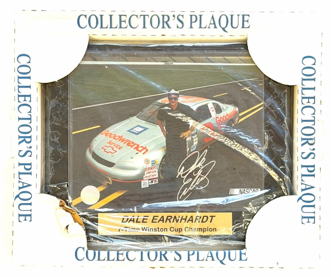 Autographed Racing Reflections Dale Earnhardt Collector's Plaque 7-Time Winston Cup Champion (1 of 3)