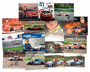 Richard Petty, Dale Earnhardt Jr, Michael Waltrip, & Many Other NASCAR Autographed Photos