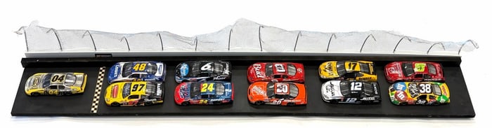 Autographed Nascar Diecast Diorama Racing Display