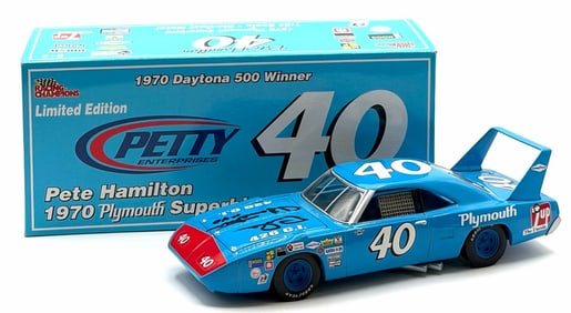 Racing Champions Autographen Pete Hamilton 1970 Daytona 500 Winner, 1970 Plymouth Superbird